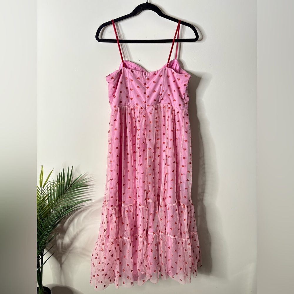 Betsey Johnson Pink Heart Midi Dress - Picture 7 of 7